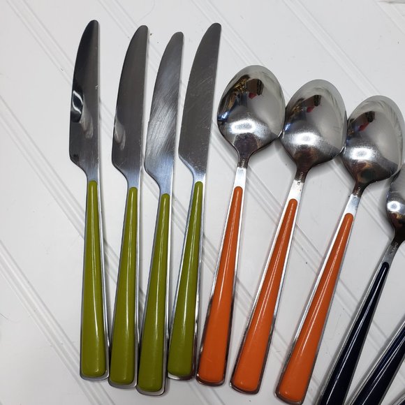 Fiesta 10-Piece Merengue Flatware Silverware Stainless Steel Multicolor - Picture 8 of 11